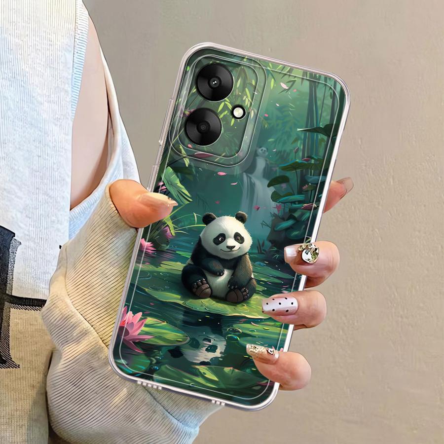 Soft Phone Cover Case for Xiaomi Poco X3 NFC X3 Pro Cartoon Cute Panda