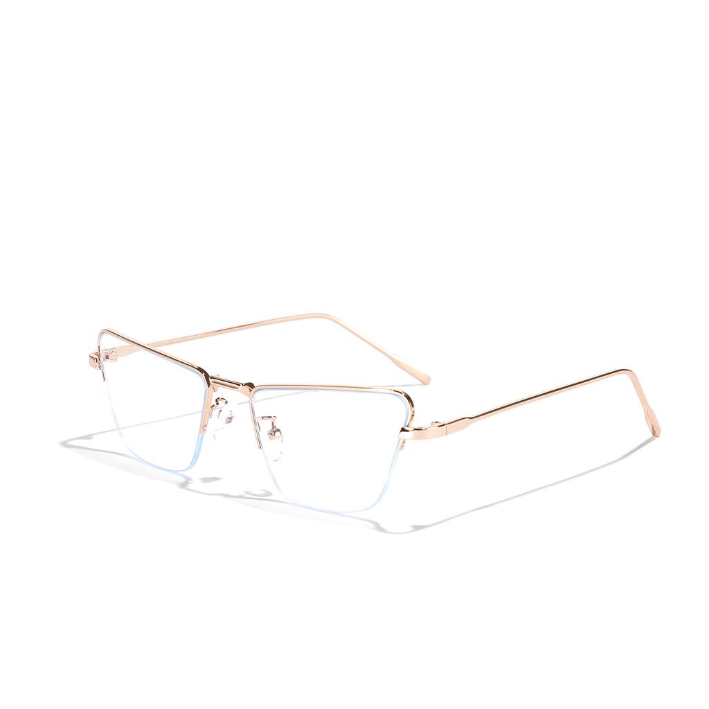 Glasses 9317 Cat Eye Metal Flat Mirror Xiaohongshu Square Plain Mirror Female And Male