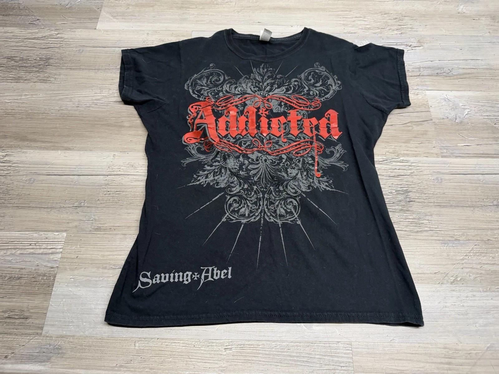 

Футболка Saving Abel Addicted Футболка для концерта рок-группы Стиль Affliction Женская размер XL XL