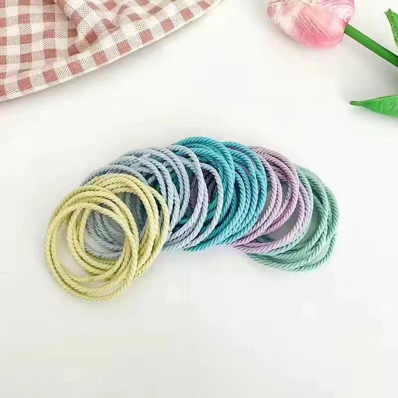 100 Durable Seamless High Elastic Hair Ties with No Damage Barrel Pack