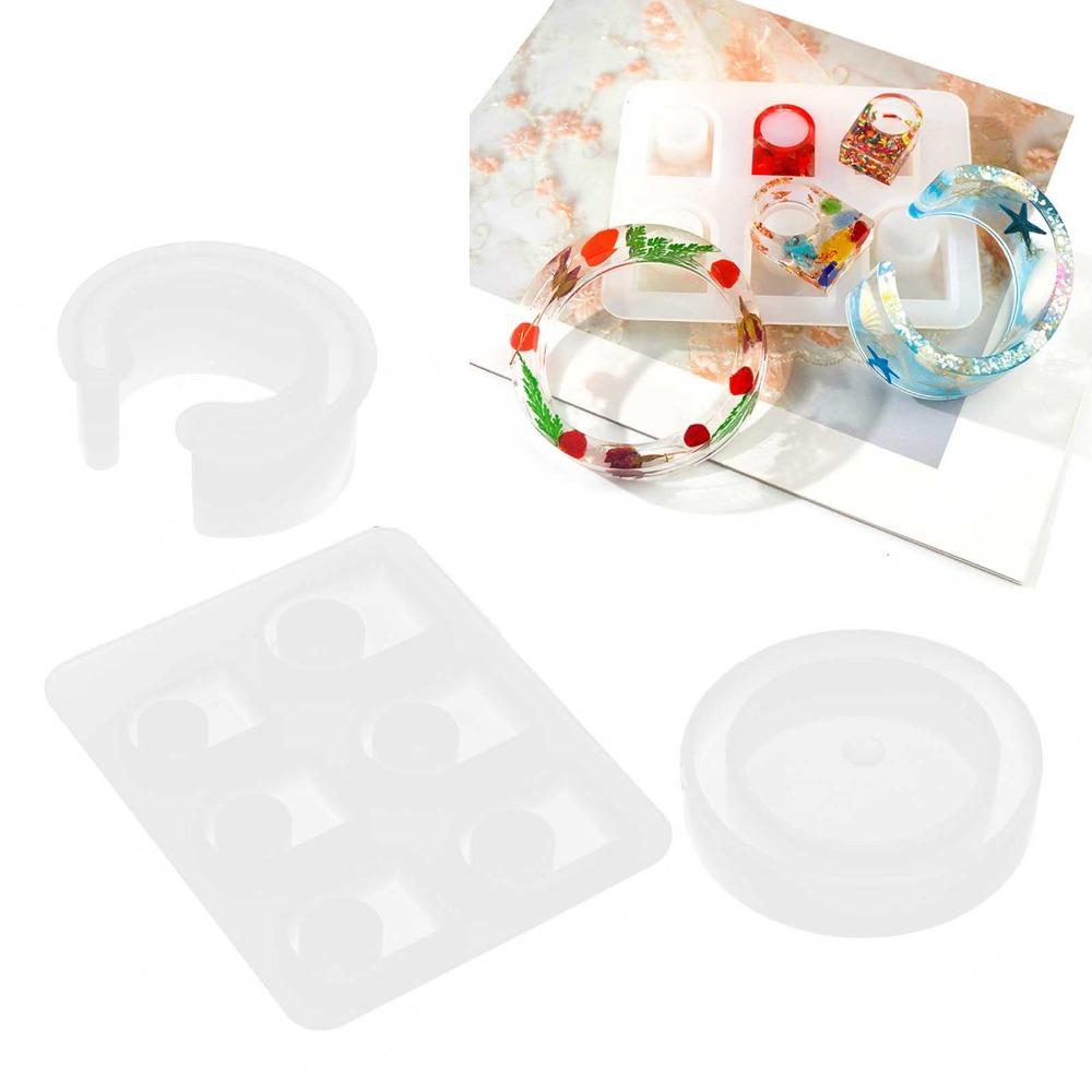 3pcs White Silicone Mold Multiple Sizes Ring Silicone Mold Resin Silicone Mold  DIY Handmade