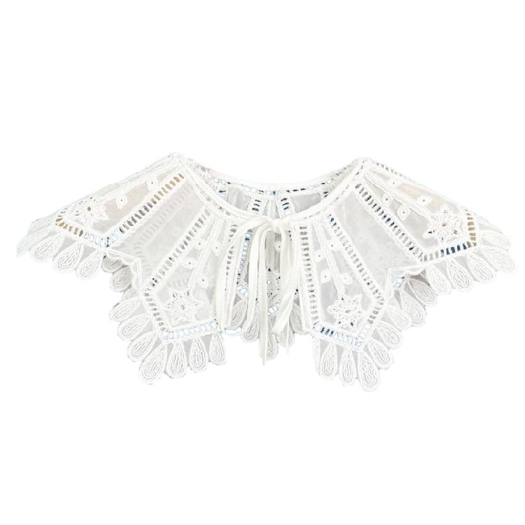 

Hollow Shirt Collar Detachable Embroidery Faux Collar Female Clothes Accessories