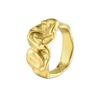 Style Irregular Ring Folded Lava Titanium Steel Ring Ins Ring Diamond