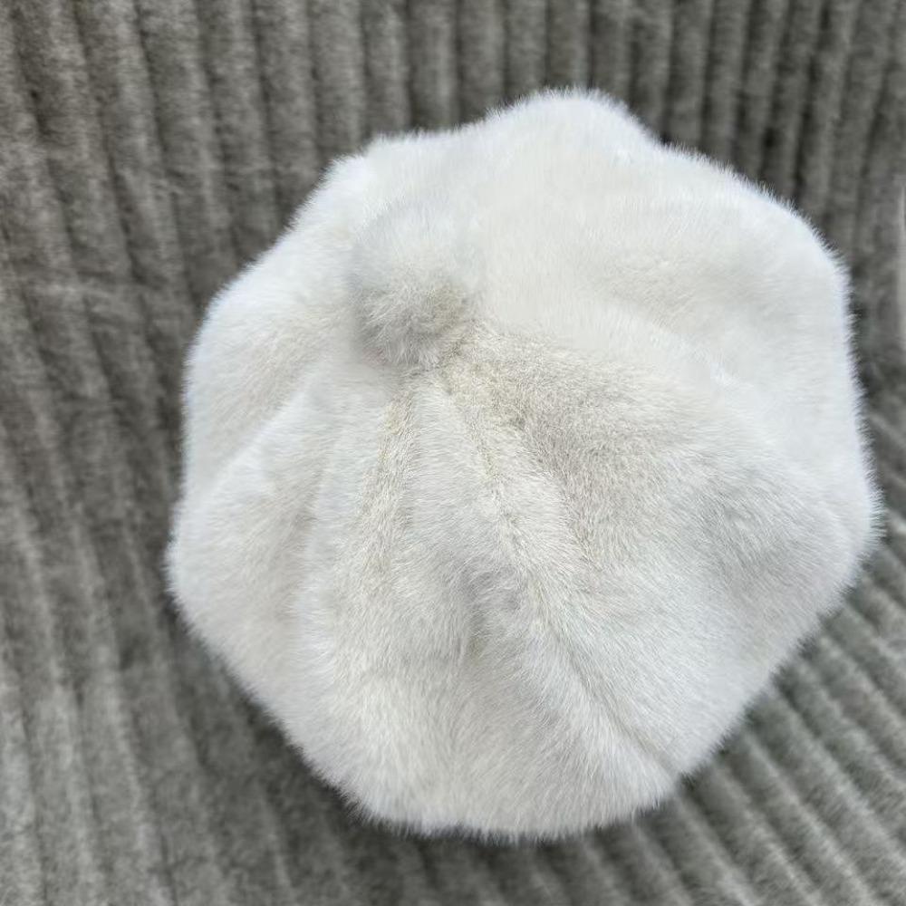 

Новый зимний берет женский универсальный осенне-зимний зарубежный тыквенный утолщенный шляпа норка модная теплая шляпа