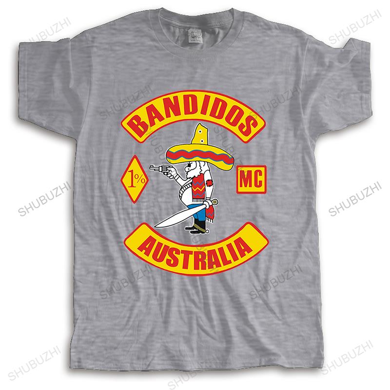 

new arrived streetwear t shirts black summer tee shirts BANDIDOS AUSTRALIA funny high quality Short Sleeve T-SHIRT euro size 4XL