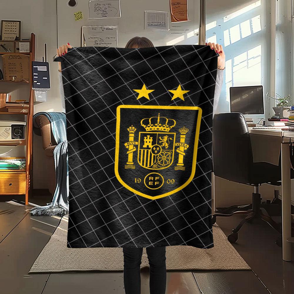 Spain Art Printed Flannel Blanket, soft throw for bedroom sofa, washable, fan merchandise, great gift.