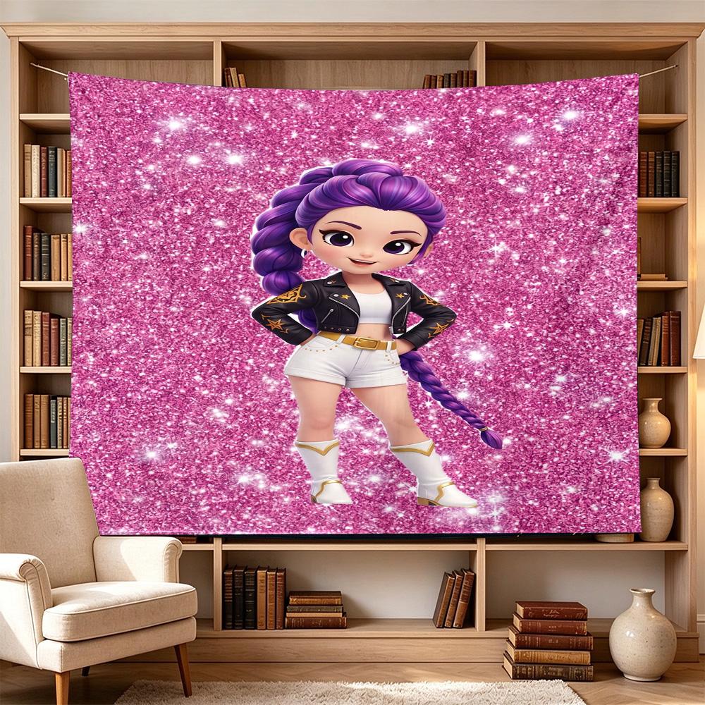 K-pop Fashion Fusion Decorative Wall-Hanging Tapestry, Home Ornament for Living Room,Dorm and Fan Parties,Multi-style,celebrities,cartoons,music,sport