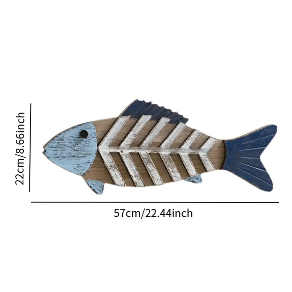 1 Stück Handgeschnitzte Fisch Wanddeko Holz Fisch Anhänger Einzigartige Wandbehänge Ornamente Ozean Strand Thema Restaurant Bar Wanddeko
