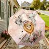 1pc Zebra Elephant Automatic Folding Umbrella, Heavy Duty 8 Rib Iron Frame,  Suitable for Travel, Daily Use, Birthday, Decor Gift m0104043
