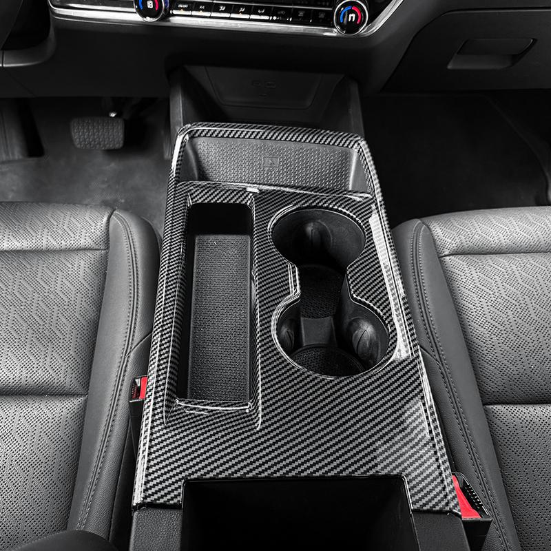For Chevrolet Equinox LS 2025 2026 Car Tuning 1PCS Carbon Fiber Center Console Button Water Cup Frame Cover Trim Accessories LHD