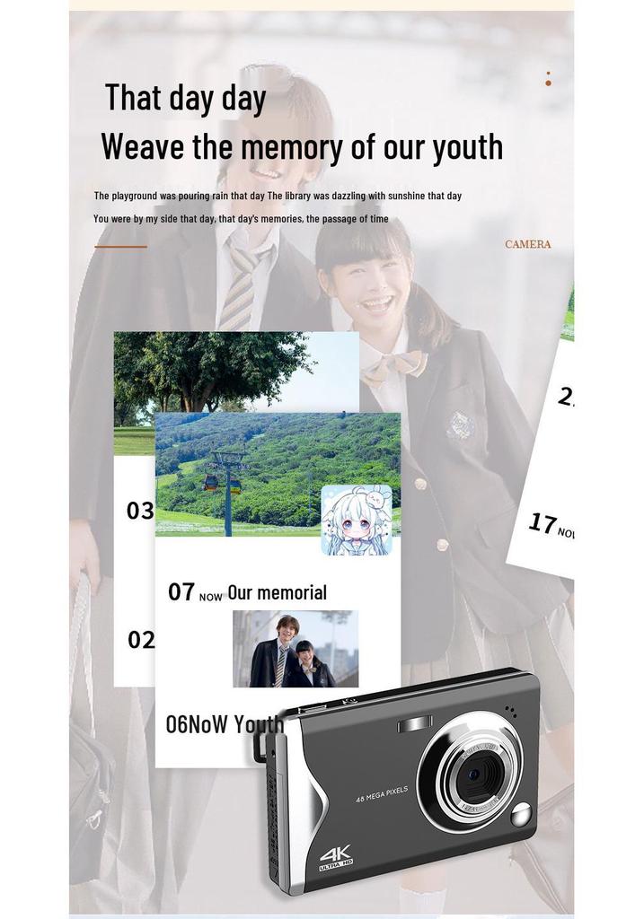 4K HD Lightweight Pocket Student CCD Camera