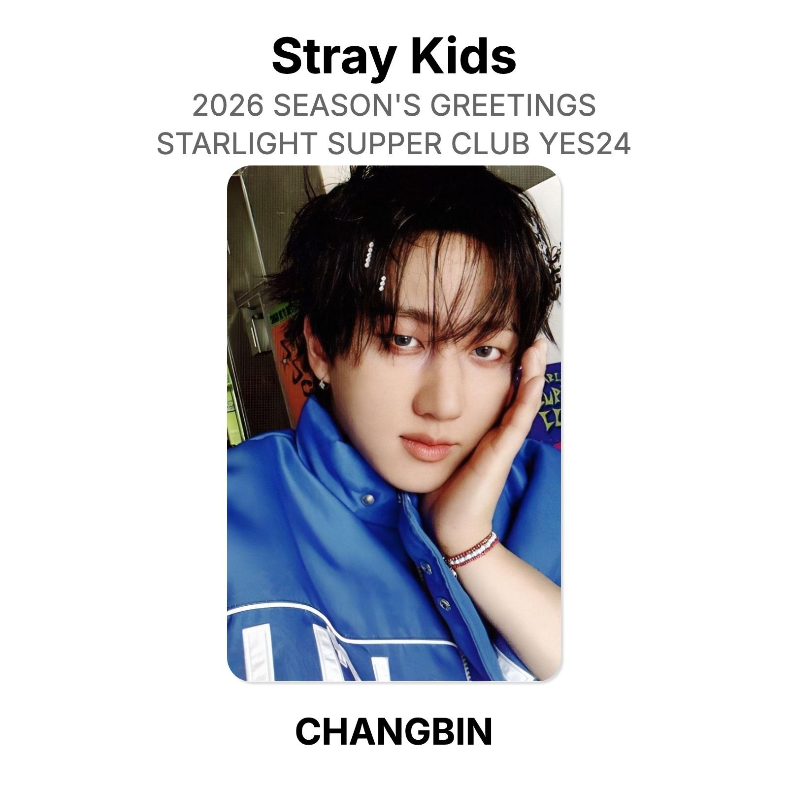 Stray Kids 2026 SEASON S GREETINGS STARLIGHT SUPPER CLUB YES24 Official Photocard CHANGBIN