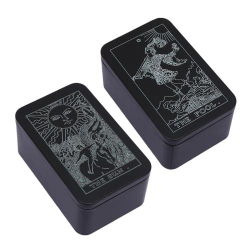 Metal Rectangle Organizer Box Playing Cards Storage Money Coin Candy Case Business Tarot Tin Tarot Card Container