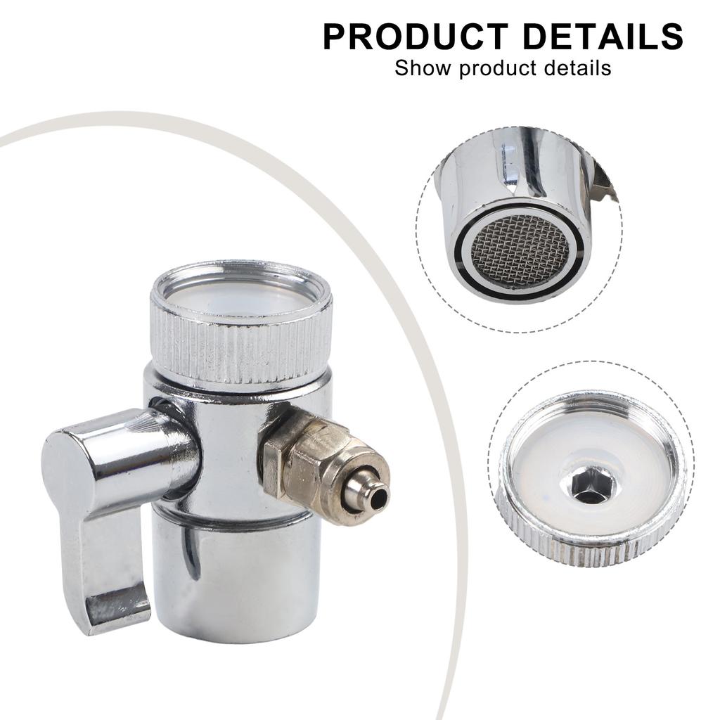 Wasserhahn-Umschaltventil Silber Über-Theke Wasserfilterkopf Schreibtisch-Wasserhahn Umschalter Wasserspender Für Badezimmer Küche