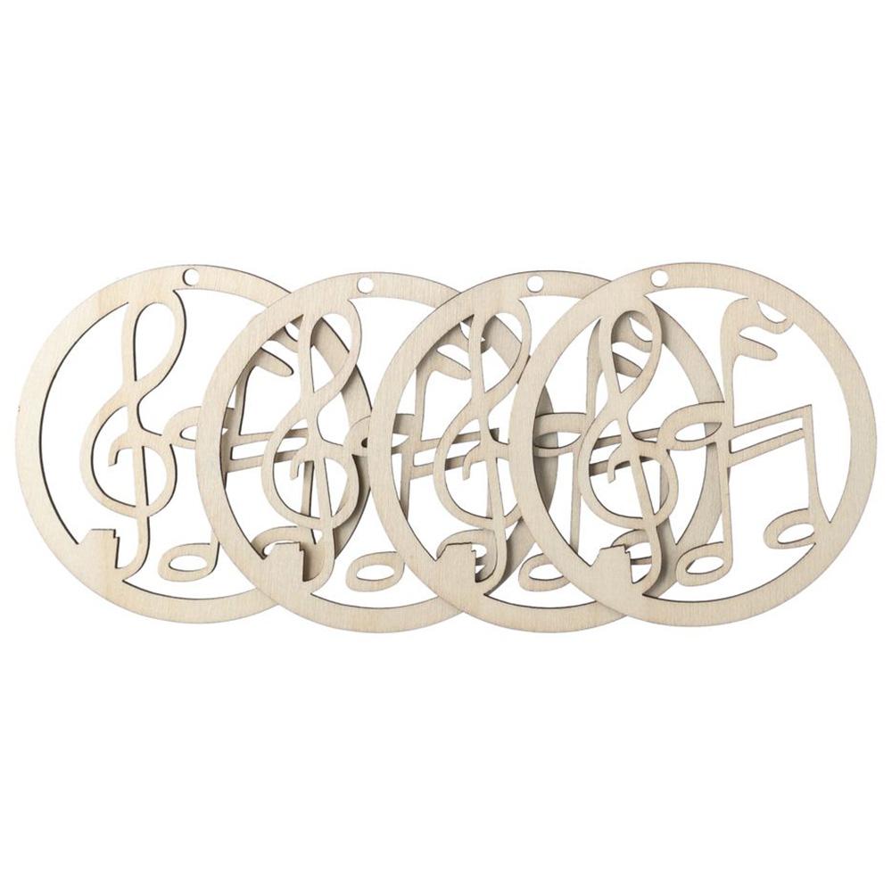 

20шт деревянные незаконченные круглые вырезы для украшения музыкальной тематической вечеринки