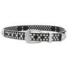 Adjustable Punk Waist Belt With Rhinestones Detail, Stylish PU Leather Waistband Sash For Casual Outfit