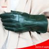 Unisex Patchwork Sheepskin Leather Gloves for Outdoor Cycling and Motorcycle Use