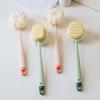 Double Sided Scrubbing Tool Bath Brush Long Handle Soft Fur Bath Brush Detachable Scrubbing Towel Strong Back Rubbing