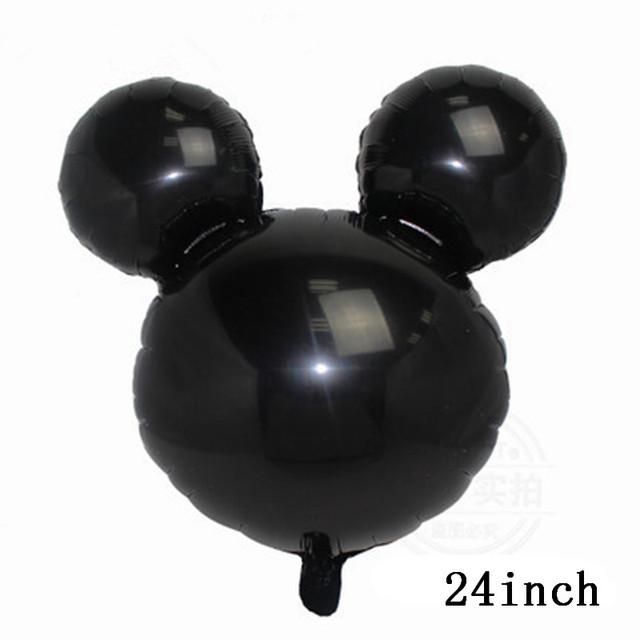 5 шт. 24 дюйма, гелиевые шары из фольги с головой, детский душ, украшение для дня рождения, вечеринки, детские игрушки, воздушные шары, декор 24inch чёрный