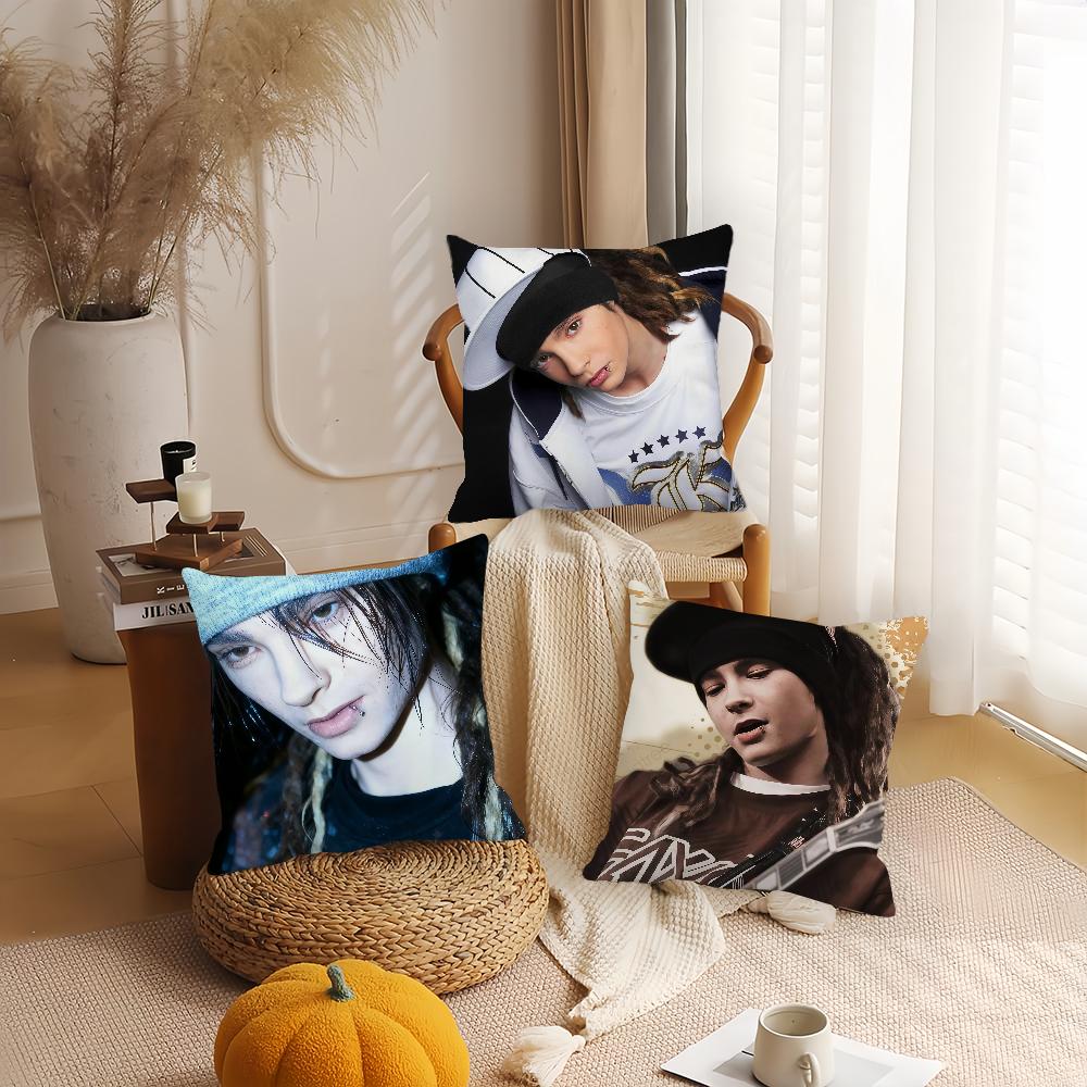 Panika Chen Unisex Band Tokio Hotel Tom Kaulitz Pillow Case Office Cushions Suitable For Sofa Car Bedroom Decorative Cushion Cover