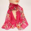 Fashionable Printed Sunscreen Scarf for Winter Women, Versatile Chiffon Long Scarf, Retro Neck Protection Scarf