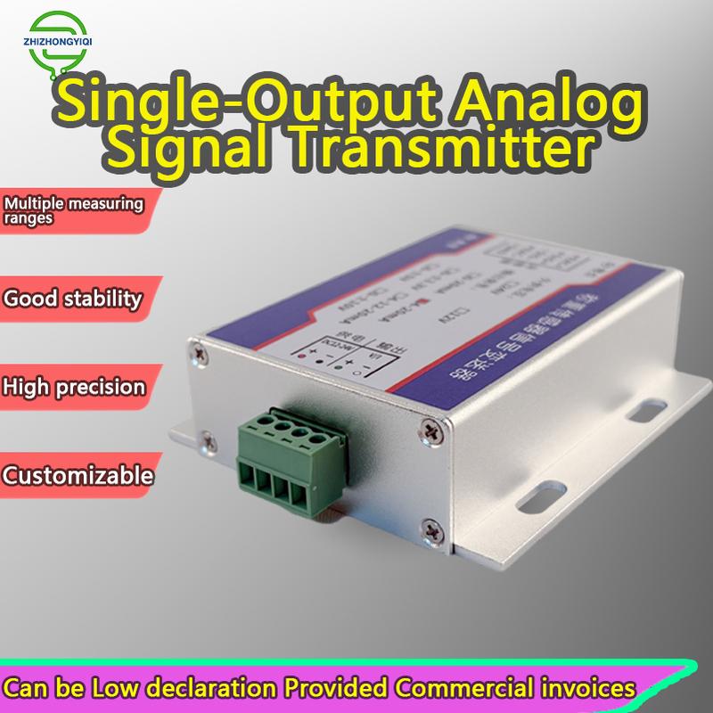 Single Output Analog Transmitter 0-10V 4-20mA for Strain Gauge Load Cell Sensor, High Accuracy, Anti-Interference, Durable