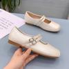 Soft-faced Gentle Flat-bottomed Single-shoe Female Summer Shallow-mouthed One-legged Little Mary Jane Shoes