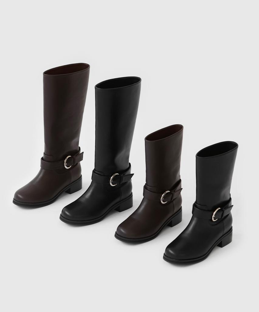 Sappun Ander Buckle Strap Boots (4Cm)