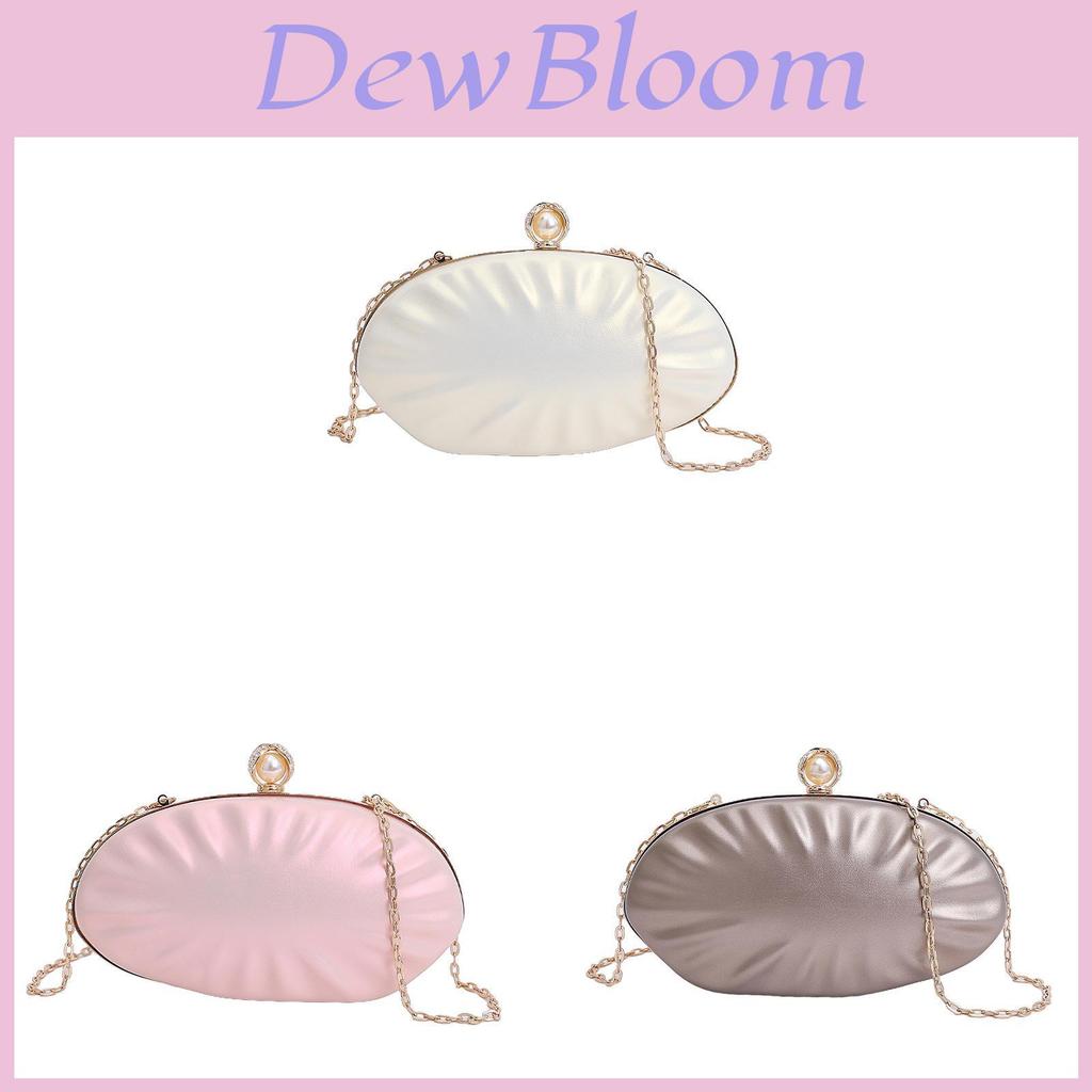 Acrylic Shell Clutch Bag With Chain Strap For Womens Daily Use