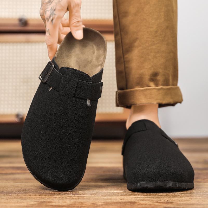 Comfortable And Non-Slip Men'S And Women'S Bag Head Slippers Couple Cork Tow Large Size Roman Shoes Half Tow Lazy Shoes Tide Slippers Batch