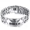 Biker Stainless Steel Chain Bracelet Men Gothic Punk Rock Skull Jewelry Accessory