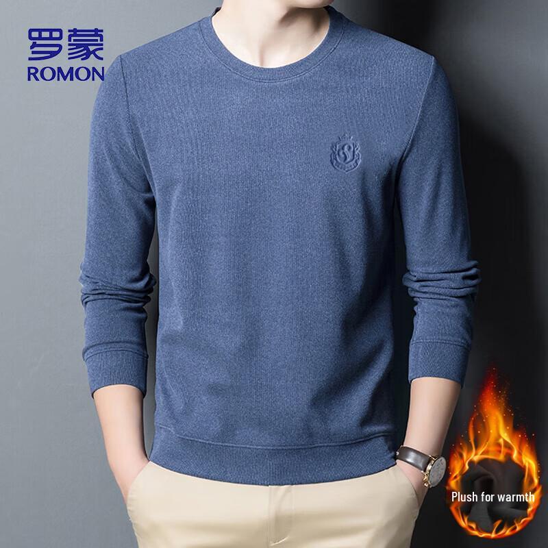 ROMON Men's Business Casual Long Sleeve Sweatshirt