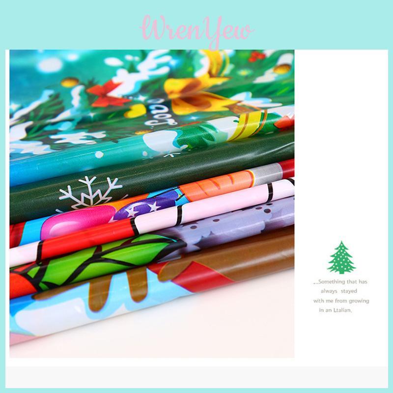 Versatile Snowman Table Cover Cloth In Light Waterproof Pvc Material For Holiday Parties