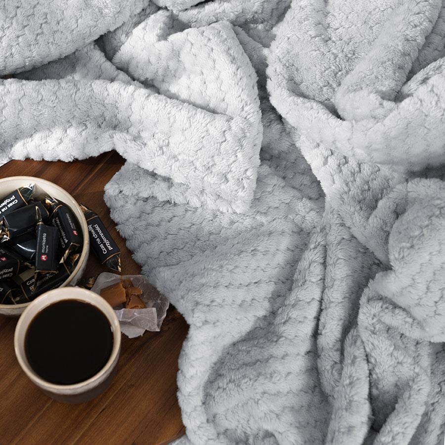 LUGO Decorative blanket - gray - 160x200 cm