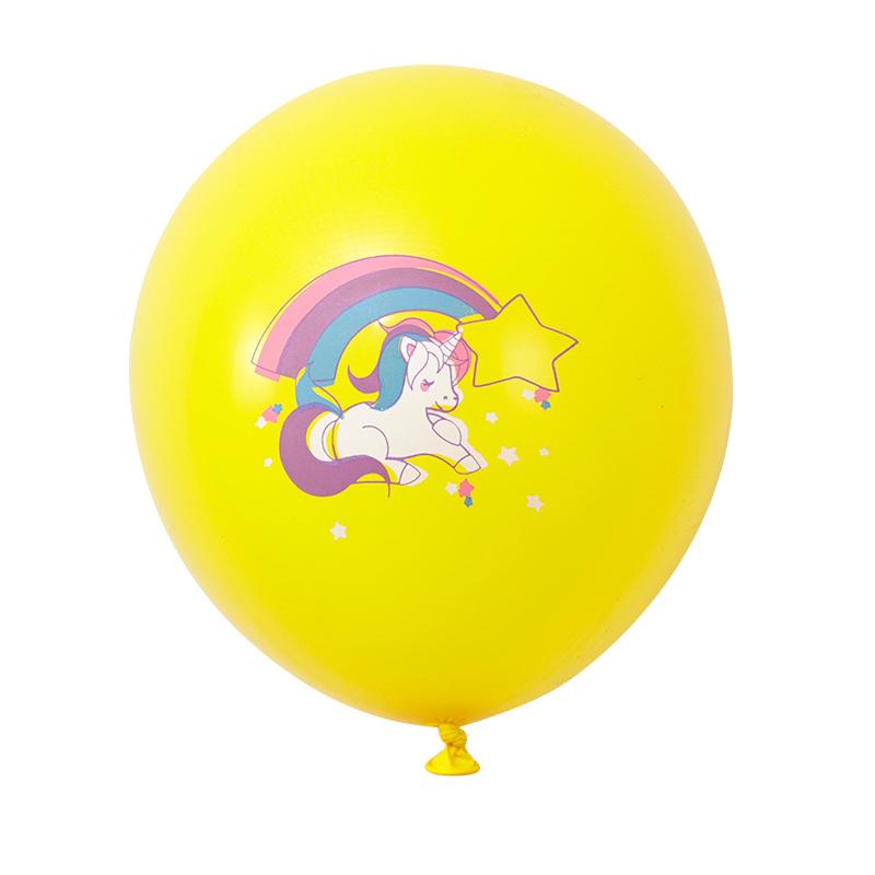 20pcs Pink Unicorn Latex Balloon Unicorn Theme Birth Date Celebration Decoration Children Girls Infant Shower Celebration Supplies Wedding Ballons