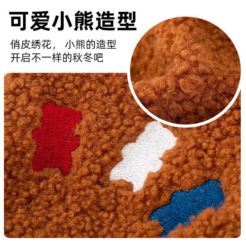 Autumn and winter granular fleece four-legged overalls teddy bear dog small dog kitten warm pet cat clothes
