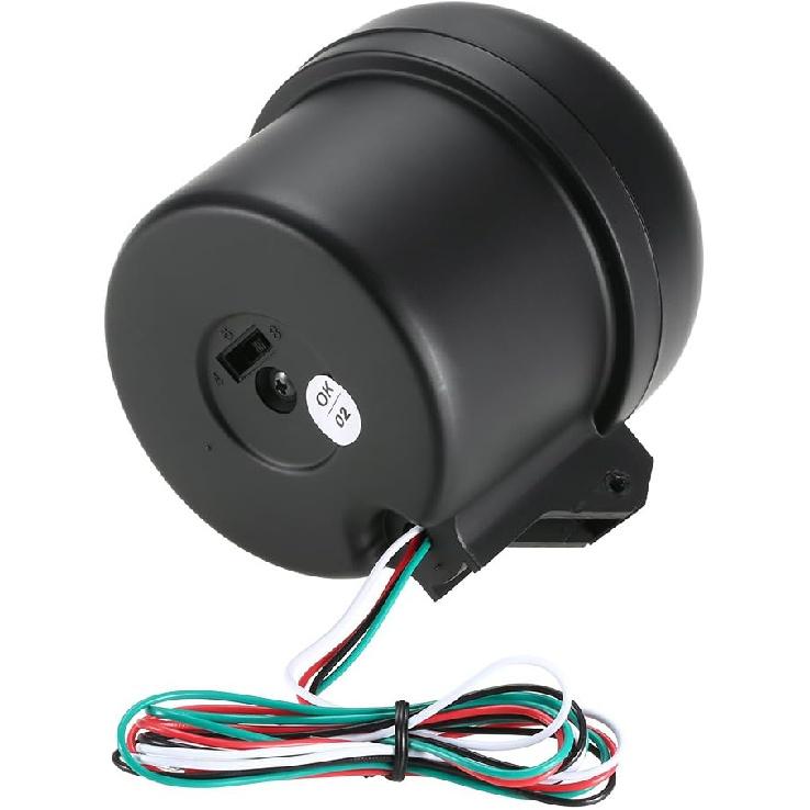 Carrfan- 3.75" Car Universal Black Tachometer Gauge White Inter Shift Light 0-8000 RPM, Only for 12V Petrol Vehicles