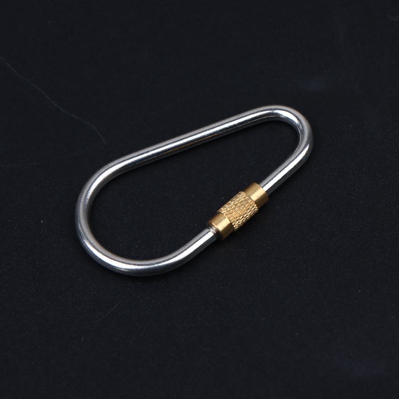 10/20/30Pcs D Type Locking Carabiner Screw Gate Multipurpose D-Ring Anti Lost Clip For Outdoor Hiking Camping And Keychain Use