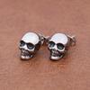 Punk Rock Totenkopf Ohrstecker für Herren Damen Edelstahl Mode Einfach Piercing Ohrring Klassische Persönlichkeit Schmuck Großhandel