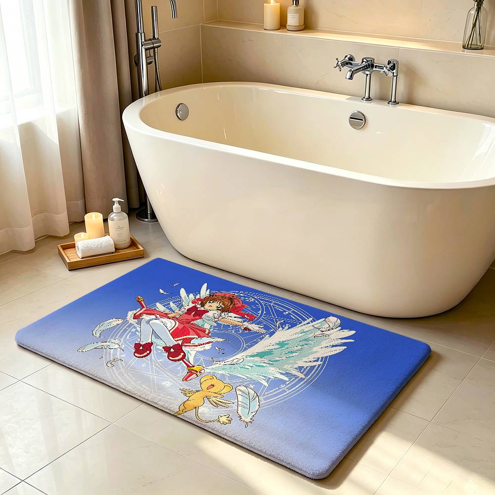 Anime-C-cardcaptor-Sakura-S Kawaii Carpet Bathroom Anti-slip Mat Door Mat Home Decoration Mat Entrance DoorMat Scratch-resistant