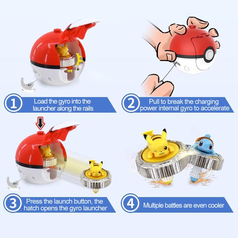 Pokemon spinning top arena Ball Battle Gyro Pikachu Charmander Squirtle Mew Eevee Monsters Action Figure Toy elf children Gift