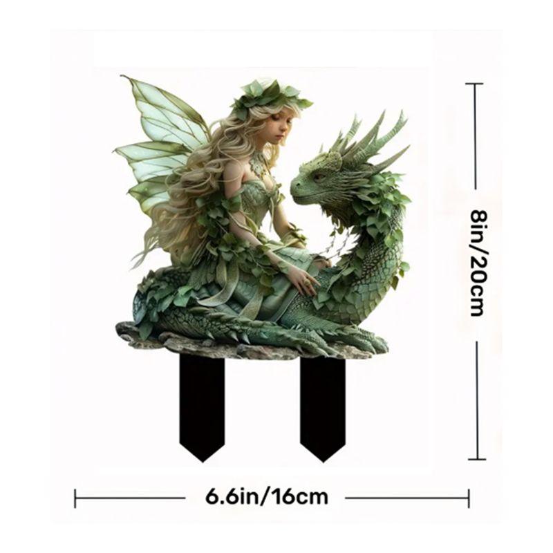 M-Modern-Bohemian Fairy Flower Pot Decoration 2D Acrylic Garden Ground Insert Pot Accessories Potted Garden Decorations