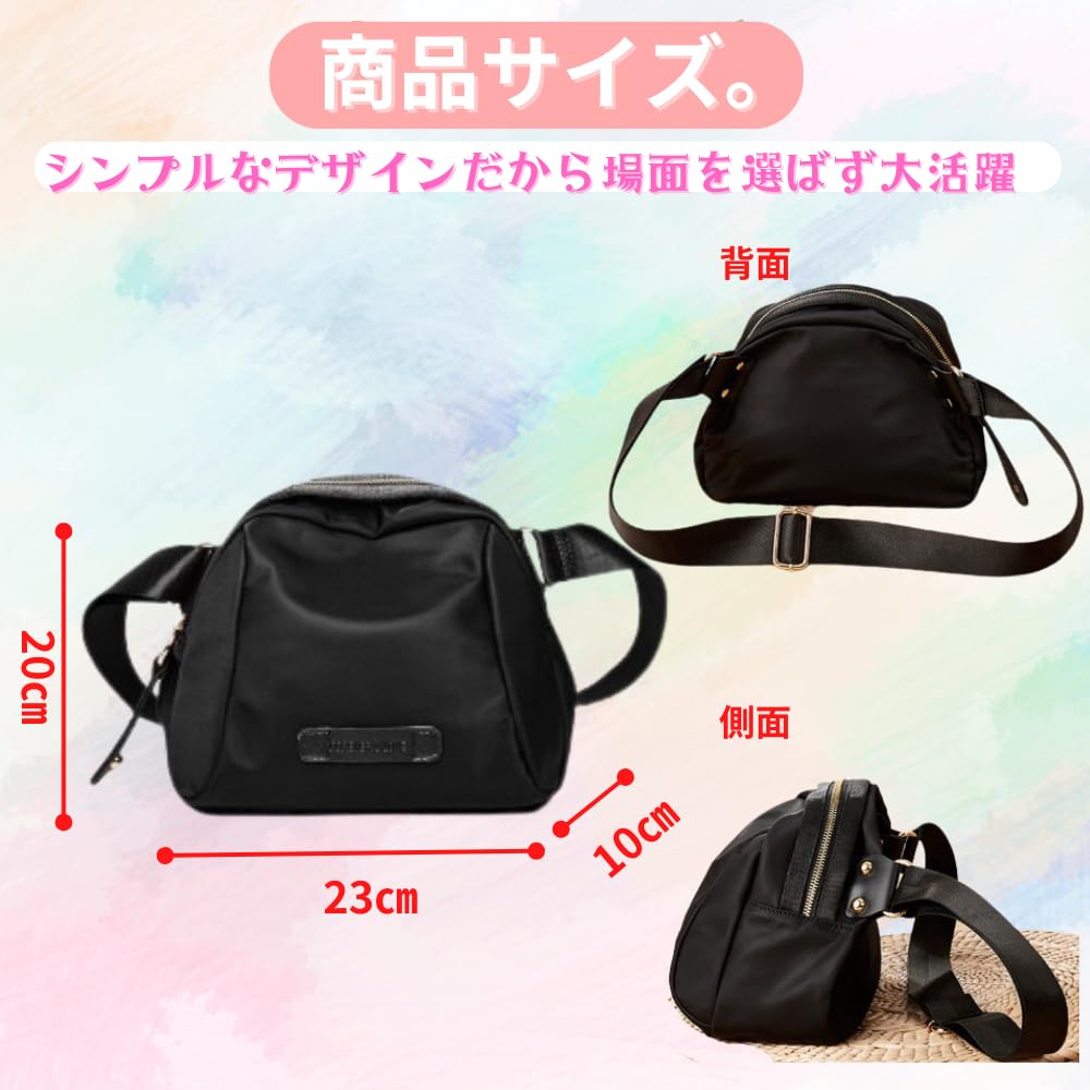 ORIJIRI Damen kleine Umhängetasche, Minimalistische Schultertasche, Bauchtasche oder Hüfttasche, Schwarz