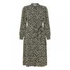 Womens/Ladies Leopard Print Collared Midi Shirt Dress