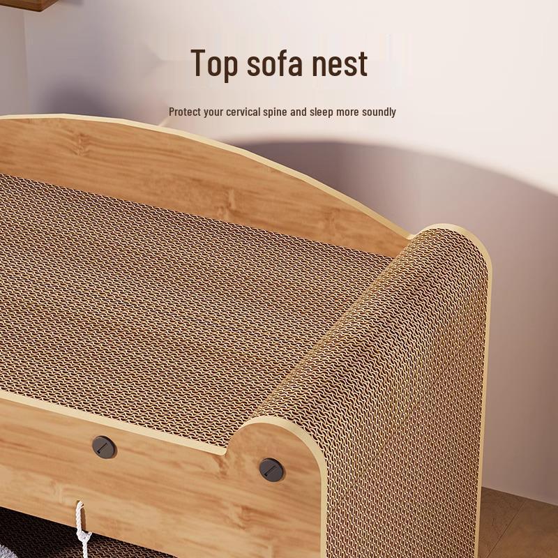 TV Style Cat Scratching Board and Bed: Durable, Debris-Free, Scratch-Resistant, All-in-One Cat Nest Toy