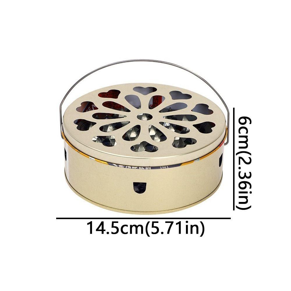 Hollow Out Incense Burner Box with Handle Lid Mosquito Incense Box Sandalwood Box  Home Decorative
