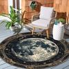 1 Piece Moon Pattern Outdoor Round Carpet Floor Mat Doorway Decorative Carpet Outdoor Patio Camping Carpet Living Room Bathroom Bedroom Decorative