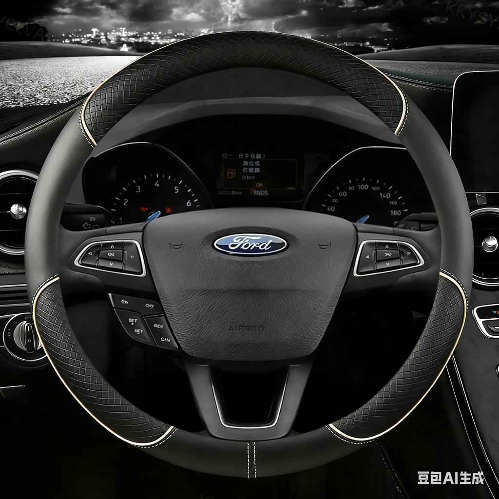 lcqg2 Car Steering Wheel Cover For Ford Fiesta 2000-2020 MK7 4 5 6 Leather Anti-slip Auto Accessories
