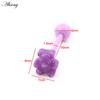 Alisouy 1PC Stainless Steel Ball Heart Star Acrylic Bear Mushroom Skull Tai Chi CZ Tongue Ring Ear Earring Piercing Body Jewelry