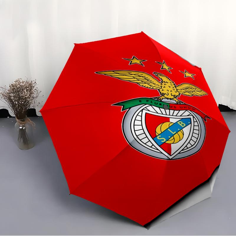 Printed Sport Lisboa e Benfica Printed Folding Umbrella,Outdoor,Leisure,And Travel Umbrella,Durable Umbrella Fabric,Birthday And Holiday Gift